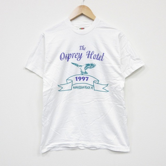 フルーツオブザルーム 90s 半袖Tシャツ ホテル ホワイト メンズM相当 | 古着