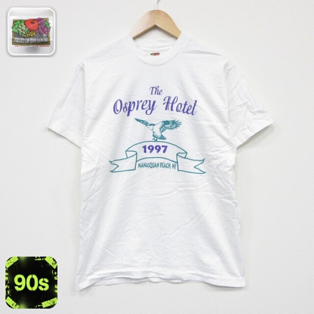 フルーツオブザルーム 90s 半袖Tシャツ ホテル ホワイト メンズM相当 | 古着