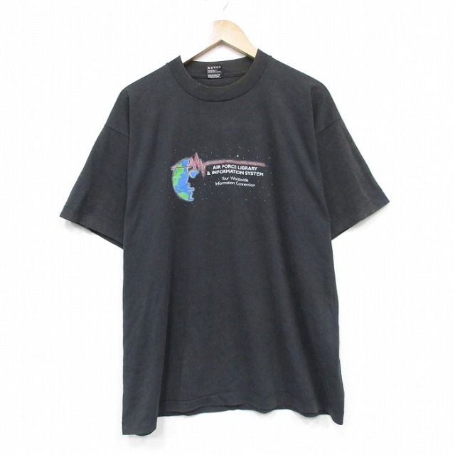 フルーツオブザルーム 90s 半袖Tシャツ システム ブラック メンズXL相当 | 古着