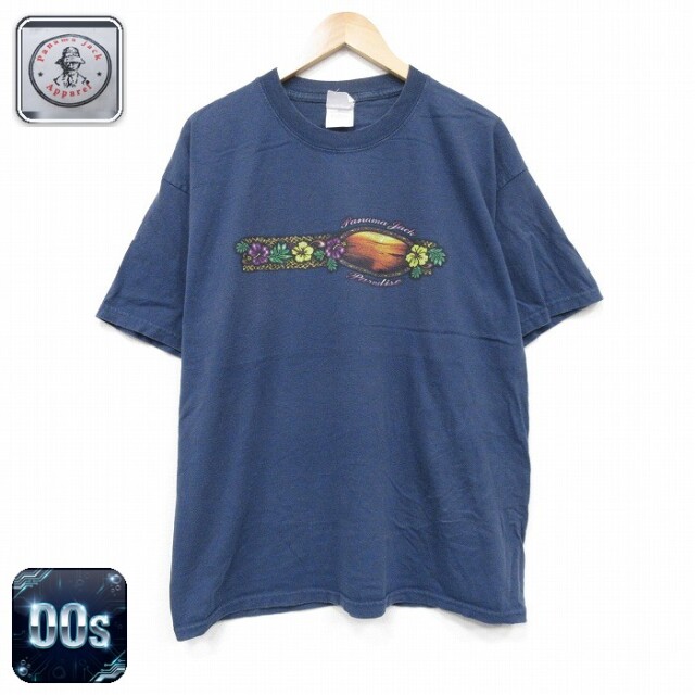 00s 半袖Tシャツ パナマジャック ネイビー メンズXL相当 | 古着