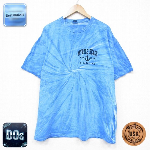 00s 半袖Tシャツ マートルビーチ ライトブルー メンズXL相当 | 古着