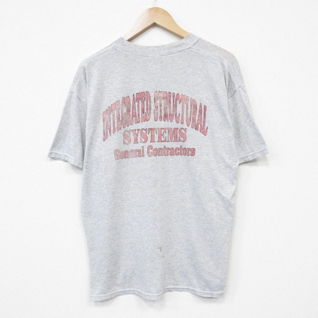 00s 半袖Tシャツ システム グレー メンズXL相当 | 古着