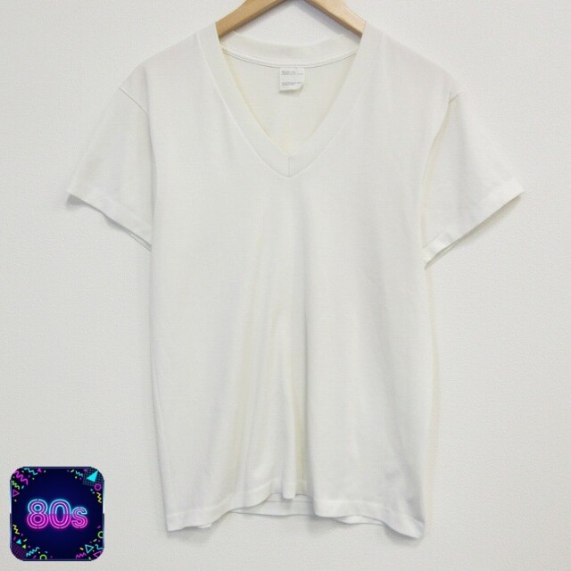 【20%OFF】80s 半袖Tシャツ ホワイト メンズM相当 | 古着