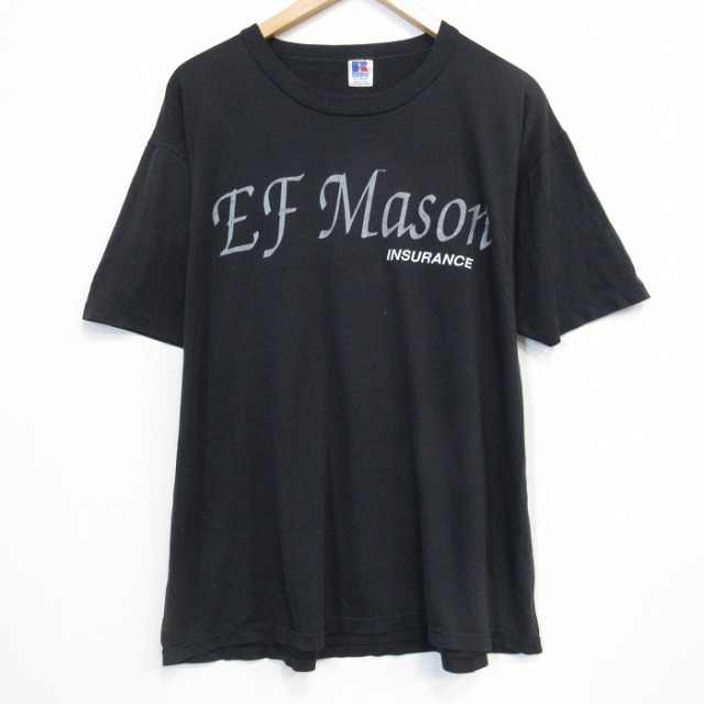 ラッセル 80s 半袖Tシャツ EFMason ホワイト メンズXL相当 | 古着