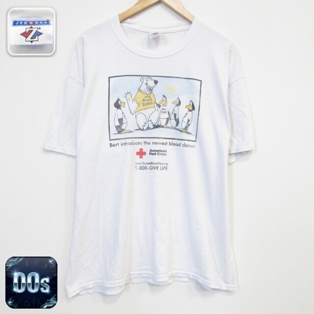 00s 半袖Tシャツ クマ ホワイト メンズXL相当 | 古着