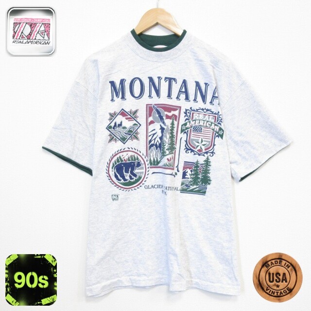 90s 半袖Tシャツ モンターナ グレー メンズXL相当 | 古着