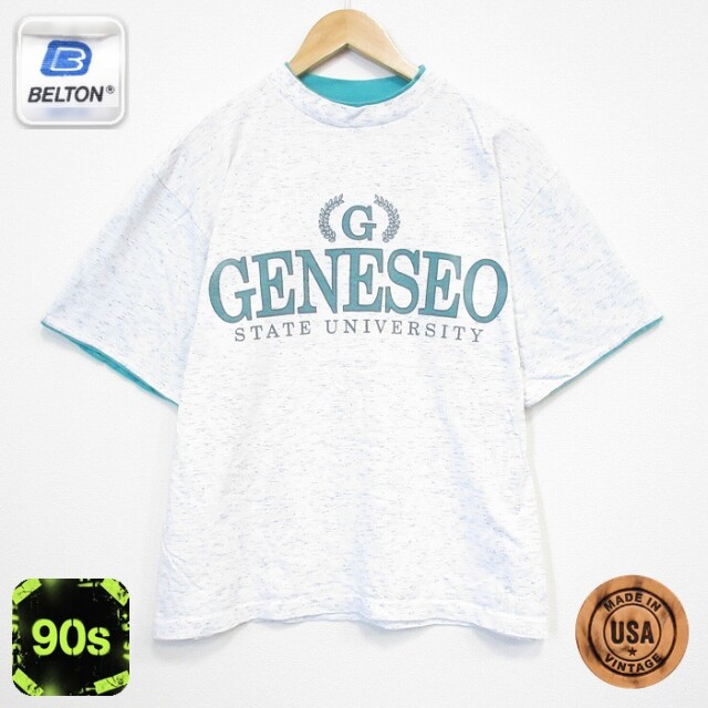 90s 半袖Tシャツ カレッジ グレー メンズL相当 | 古着