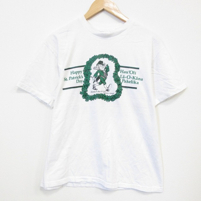ヘインズ 90s 半袖Tシャツ セントパリックデー ホワイト メンズL相当 | 古着