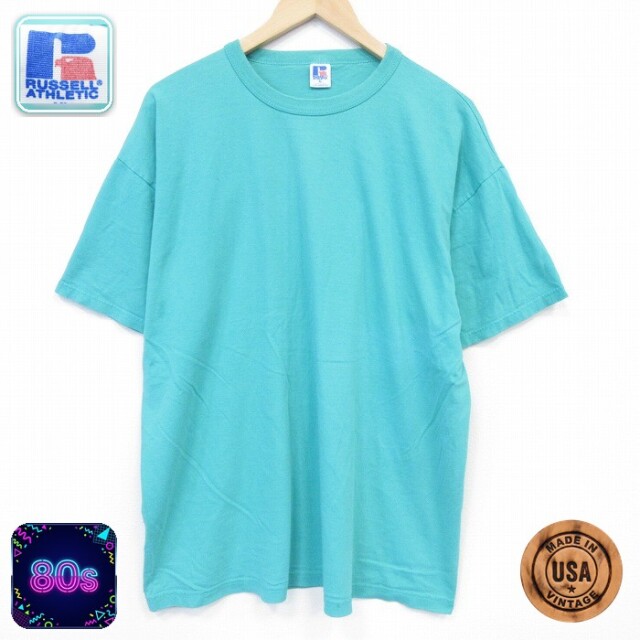 ラッセル 80s 半袖Tシャツ グリーン メンズXL相当 | 古着