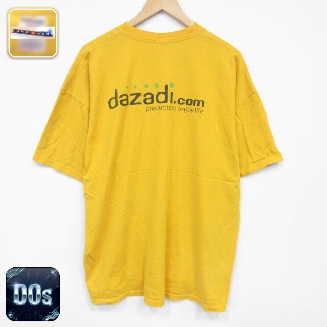 00s 半袖Tシャツ dazadi イエロー メンズXL相当 | 古着