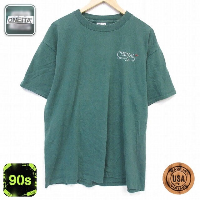 オニータ 90s 半袖Tシャツ CHENAL グリーン メンズXL相当 | 古着