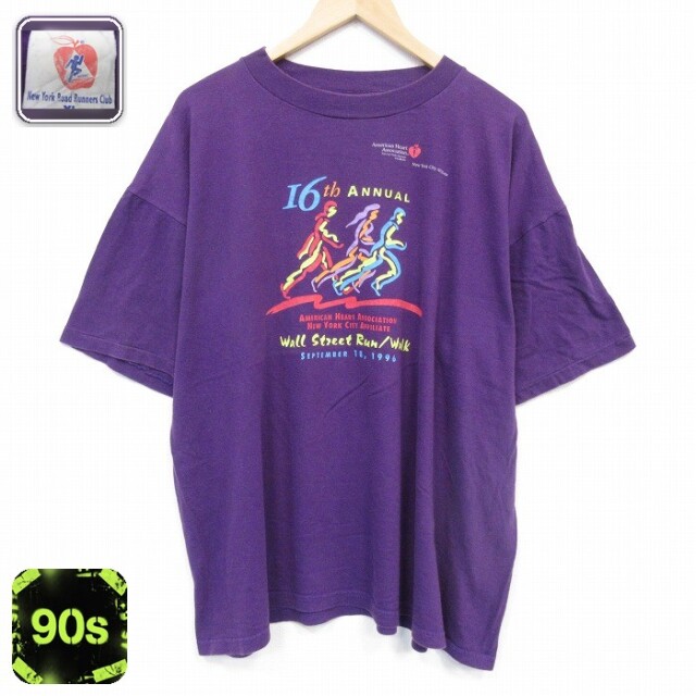 90s 半袖Tシャツ マラソン パープル メンズXL相当 | 古着