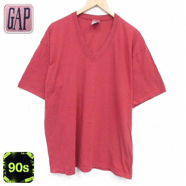 【20%OFF】ギャップ 90s 半袖Tシャツ レッド メンズXL相当 | 古着