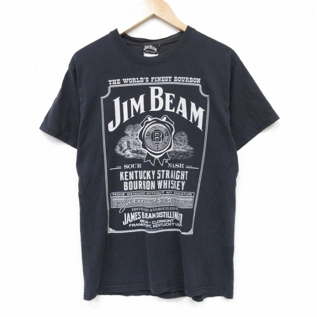 00s 半袖Tシャツ ジムビーム ブラック メンズS相当 | 古着