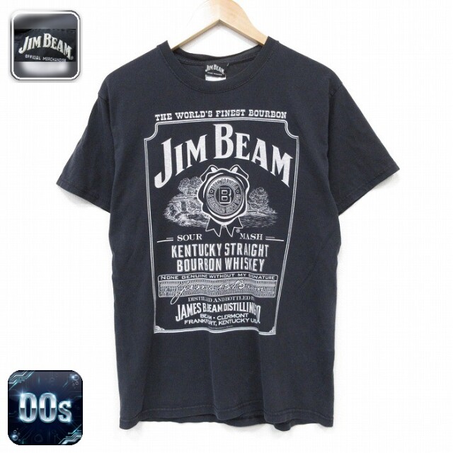 00s 半袖Tシャツ ジムビーム ブラック メンズS相当 | 古着