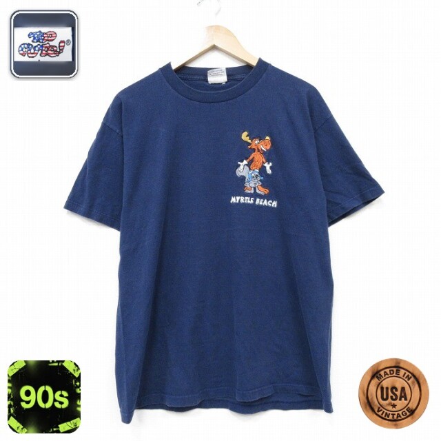 マートルビーチ 90s 半袖Tシャツ ネイビー メンズL相当 | 古着