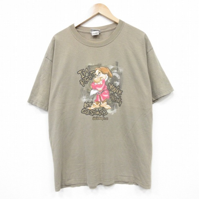 ディズニー 00s 半袖Tシャツ しらゆきひめ ブラウン メンズXL相当 | 古着