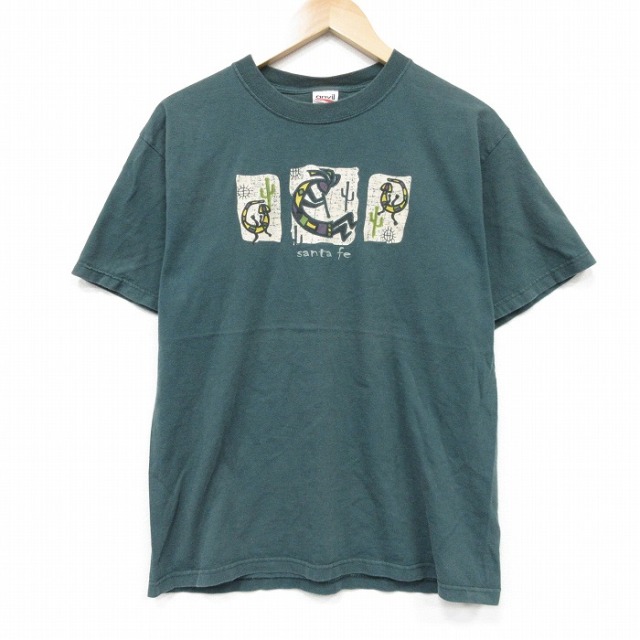 00s 半袖Tシャツ ココペリ グリーン L | 古着