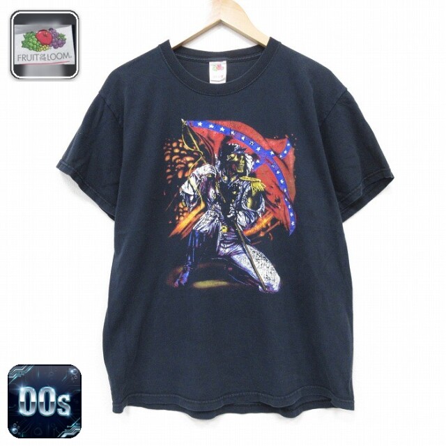 フルーツオブザルーム 00s 半袖Tシャツ スケルトン ブラック メンズL相当 | 古着