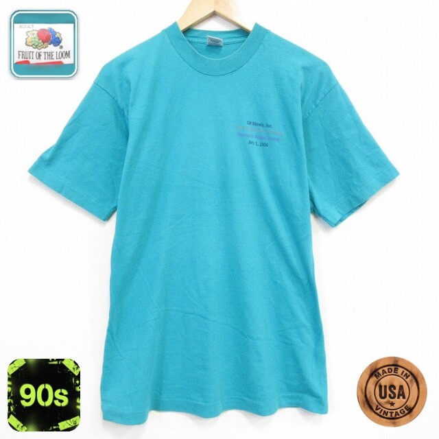 フルーツオブザルーム 90s 半袖Tシャツ リゾート グリーン メンズL相当 | 古着