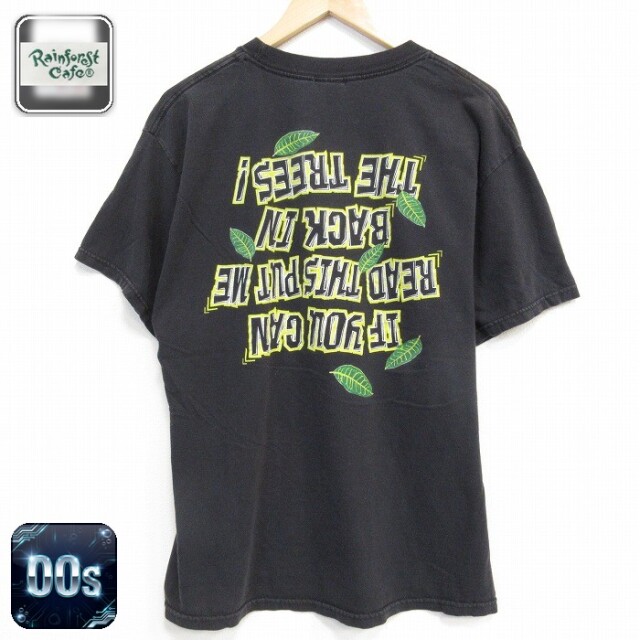 00s 半袖Tシャツ メッセージ ブラック メンズL相当 | 古着