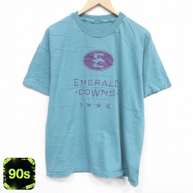 90s 半袖Tシャツ EMERALD グリーン メンズXL相当 | 古着