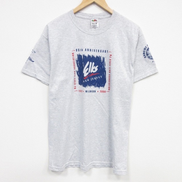 フルーツオブザルーム 00s 半袖Tシャツ ニュージャージー グレー メンズL相当 | 古着