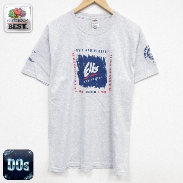 フルーツオブザルーム 00s 半袖Tシャツ ニュージャージー グレー メンズL相当 | 古着