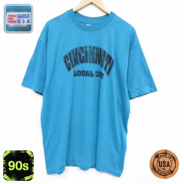 90s 半袖Tシャツ シンシナティ ブルー メンズXL相当 | 古着