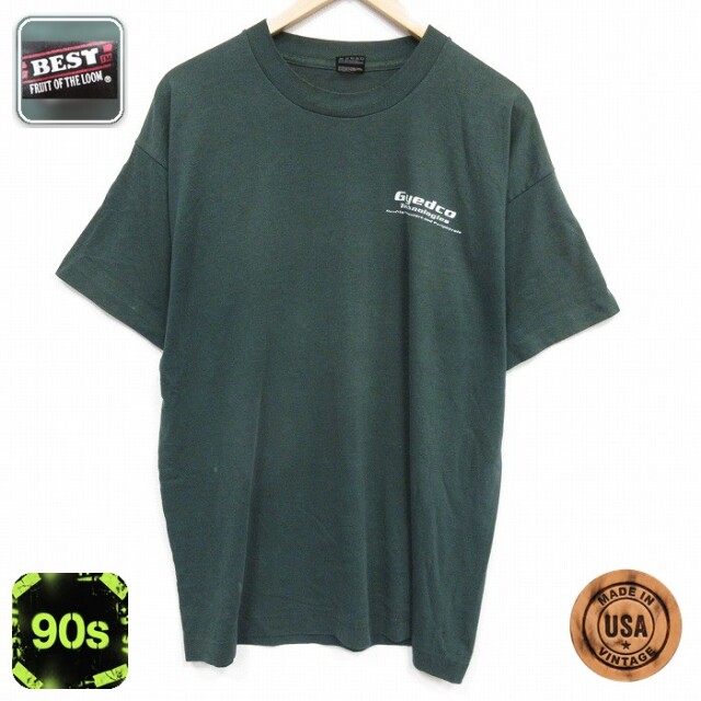 フルーツオブザルーム 90s 半袖Tシャツ Cyedco グリーン メンズXL相当 | 古着