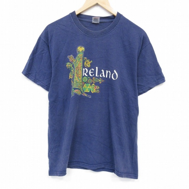 フルーツオブザルーム 半袖Tシャツ アイルランド ネイビー メンズL相当 | 古着