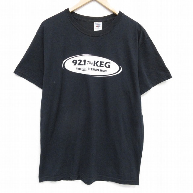 00s 半袖Tシャツ ラジオ局 ブラック メンズL相当 | 古着