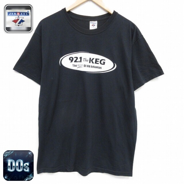 00s 半袖Tシャツ ラジオ局 ブラック メンズL相当 | 古着