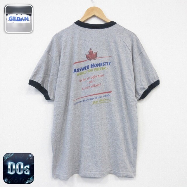 00s 半袖Tシャツ モルソンカナディアンビール霜降り グレー メンズXL相当 | 古着