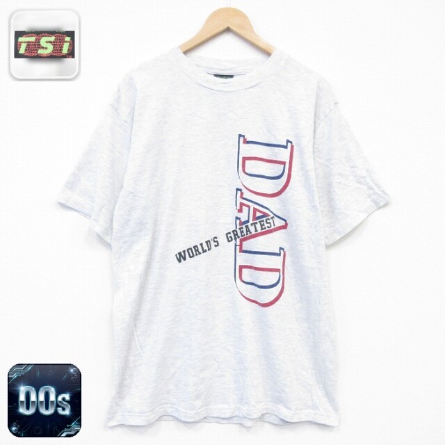 00s 半袖Tシャツ DAD 霜降りグレー メンズL相当 | 古着