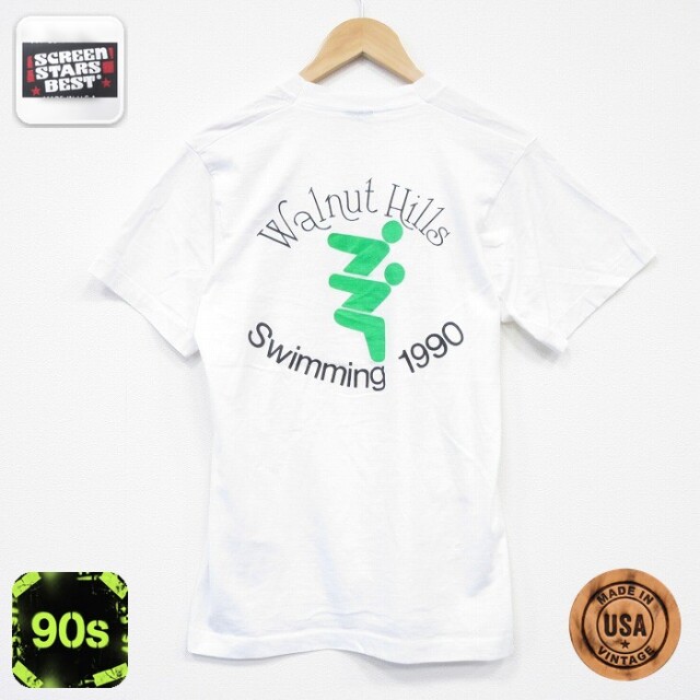 スクリーンスターズ 90s 半袖Tシャツ スイミング ホワイト メンズM相当 | 古着