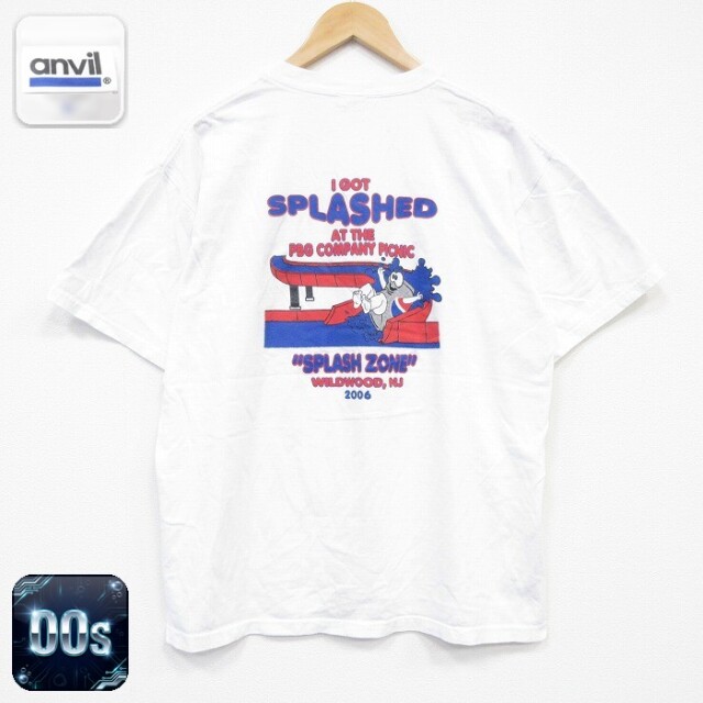 00s 半袖Tシャツ スプラッシュ ホワイト メンズXL相当 | 古着