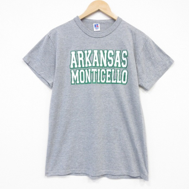 ラッセル 90s 半袖Tシャツ アーカンソー グレー メンズM相当 | 古着