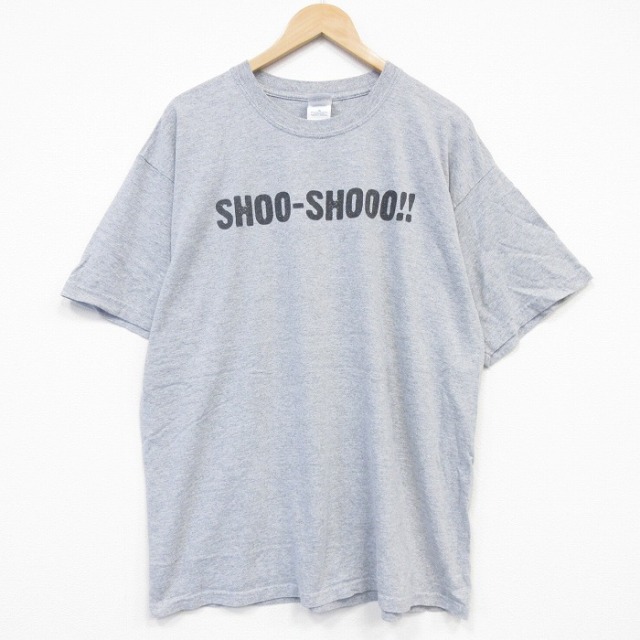 00s 半袖Tシャツ メッセージ グレー メンズXL相当 | 古着