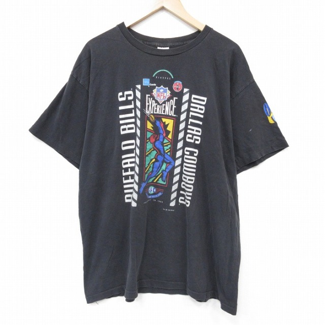 90s 半袖Tシャツ NFLスーパーボウル ブラック XL | 古着
