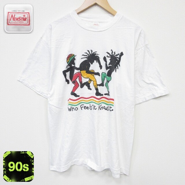 90s 半袖Tシャツ ラスタマン ホワイト メンズXL相当 | 古着