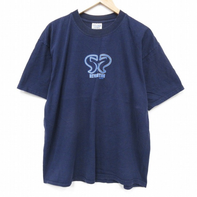 00s 半袖Tシャツ ネイビー メンズXL相当 | 古着
