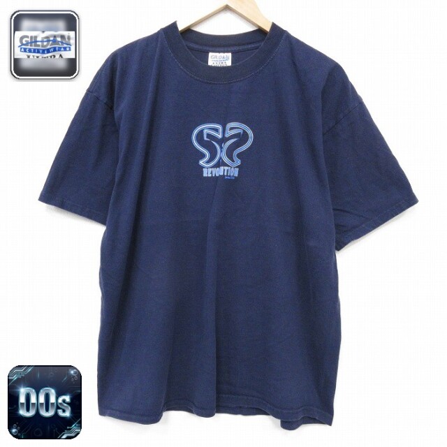 00s 半袖Tシャツ ネイビー メンズXL相当 | 古着