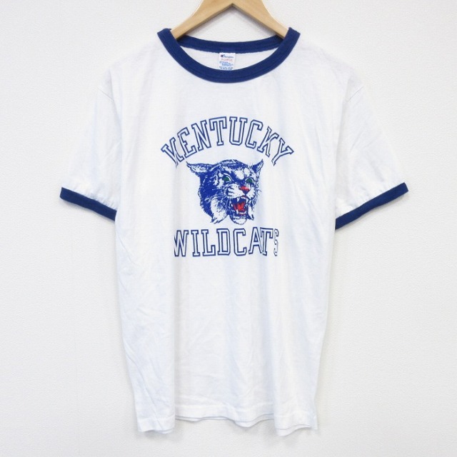 チャンピオン 80s 半袖Tシャツ ワイルドキャッツ ホワイト L | 古着