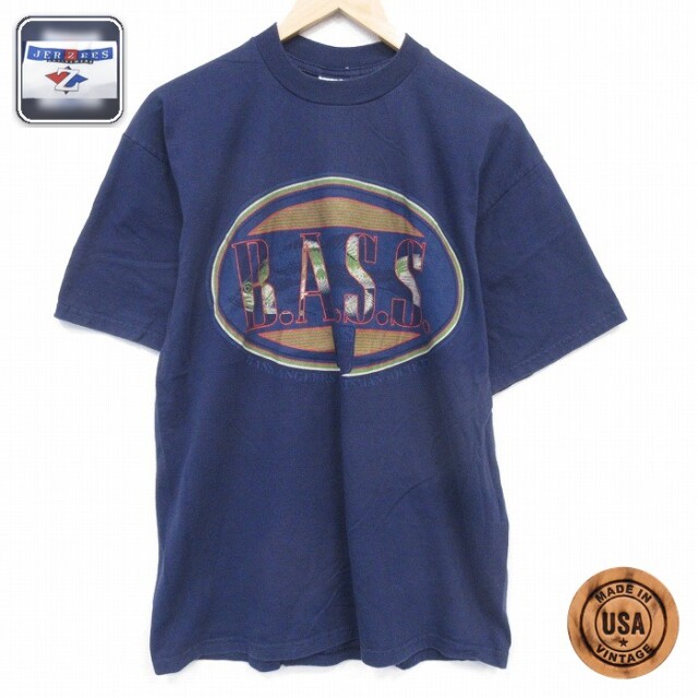 半袖Tシャツ BASS ネイビー メンズL相当 | 古着