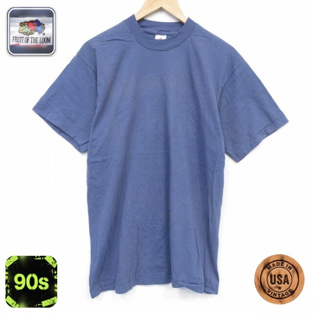フルーツオブザルーム 90s 半袖Tシャツ ネイビー メンズL相当 | 古着