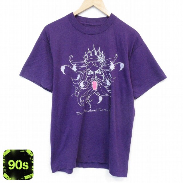 90s 半袖Tシャツ クリーブランド パープル メンズL相当 | 古着