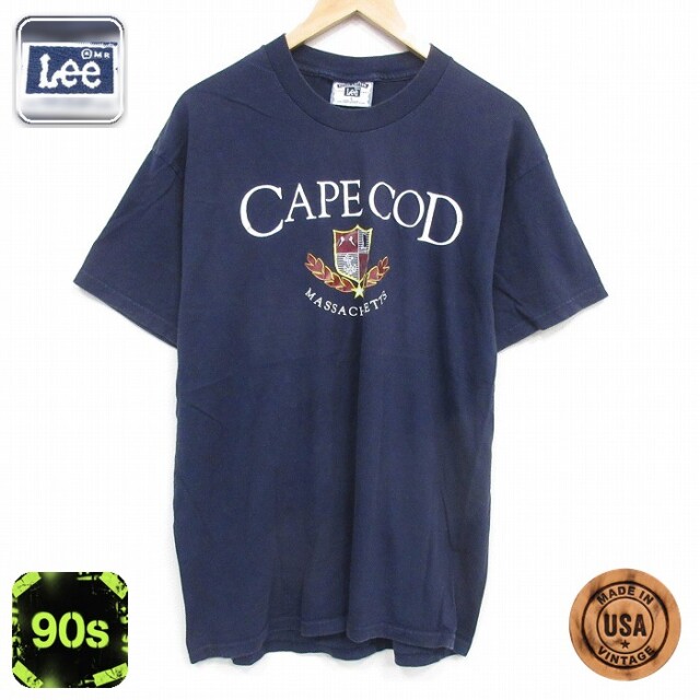 リー 90s 半袖Tシャツ ケープコッド ネイビー メンズXL相当 | 古着