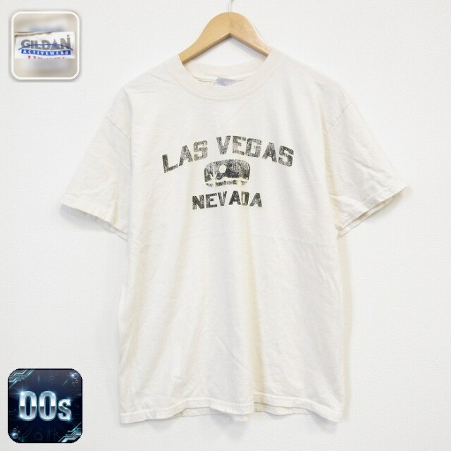 00s 半袖Tシャツ ラスベガス ベージュ メンズL相当 | 古着