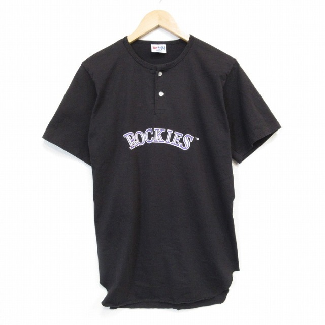 90s 半袖Tシャツ ロッキーズ ブラック メンズM相当 | 古着